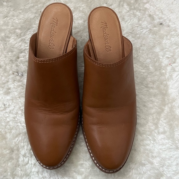 Madewell Brown Leather Mules (The Harper Mule) - Picture 4 of 6